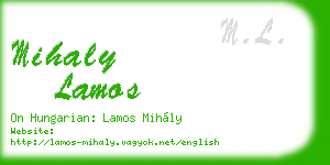 mihaly lamos business card