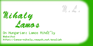 mihaly lamos business card